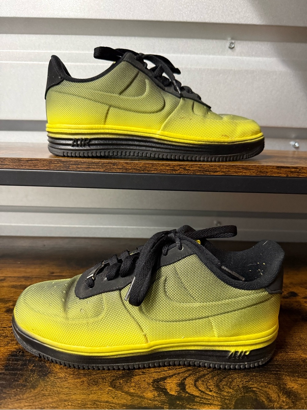 Size 5.5 Nike Lunar Force 1 VT Mesh Sonic Yellow Air 1 95 97 Max Cool Grey Youth